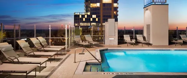 Rooftop pool at SkyHouse Raleigh